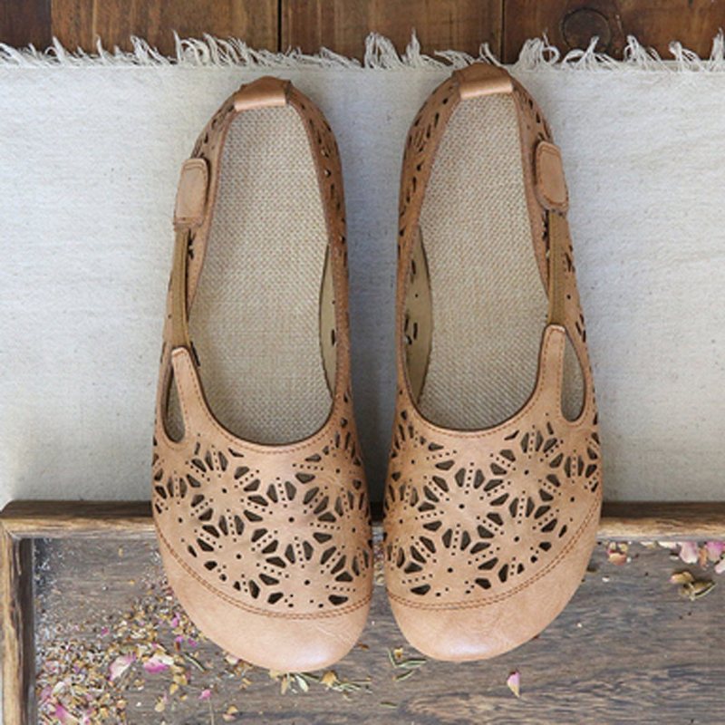 Hollow Out Flats Slip On Casual Sko