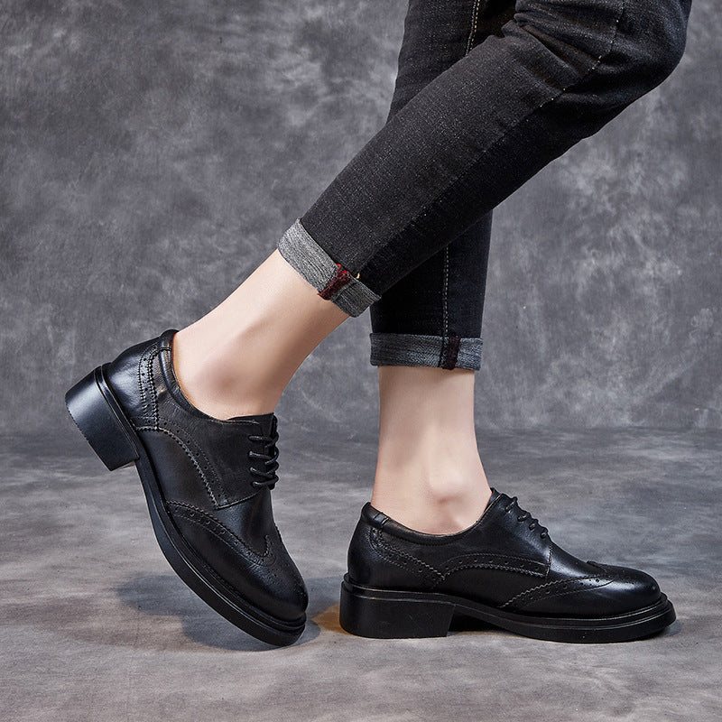 Kvinner Casual Vintage Fashion Leather Loafers