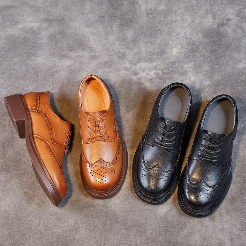 Kvinner Casual Vintage Fashion Leather Loafers