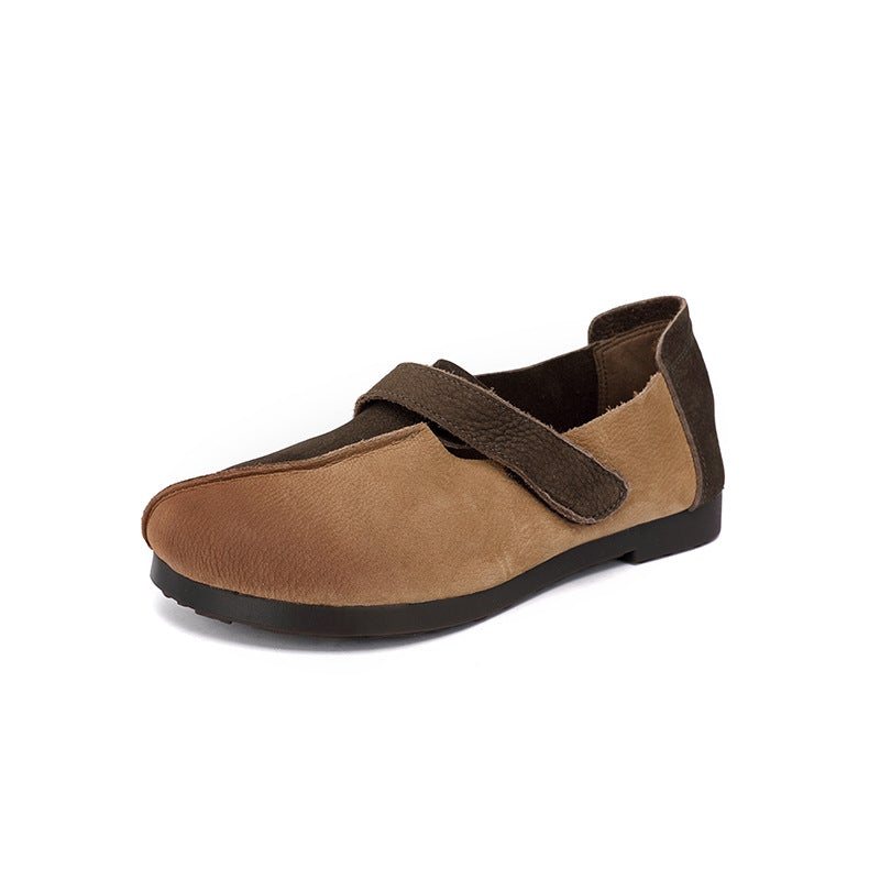 Kvinner Vårfarge Matchende Retro Borrelås Soft Casual Loafers