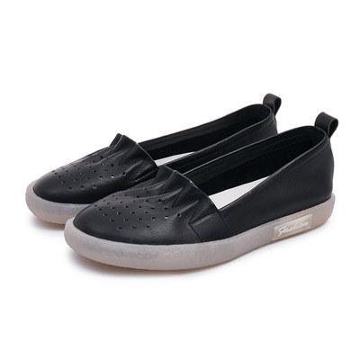 Leather Summer Flat Retro Casual Sko 35-41