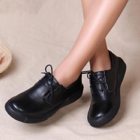 Nye Leather Flat Bottom Leather Casual Sko 34-41