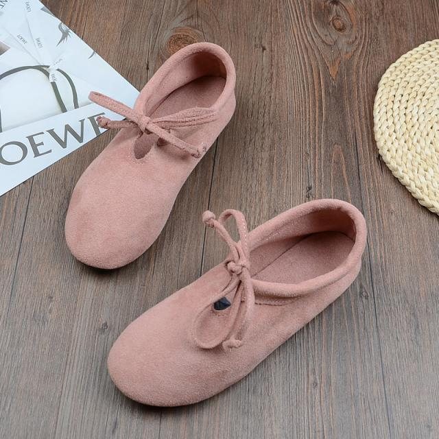 Spring Bomull Lin Retro Flat Casual Sko