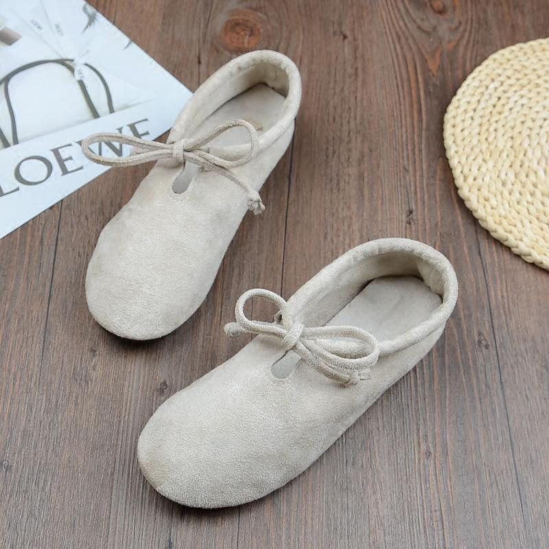 Spring Bomull Lin Retro Flat Casual Sko