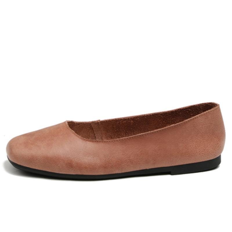 Square Toe Håndlagde Flats Casual Sko 33-41