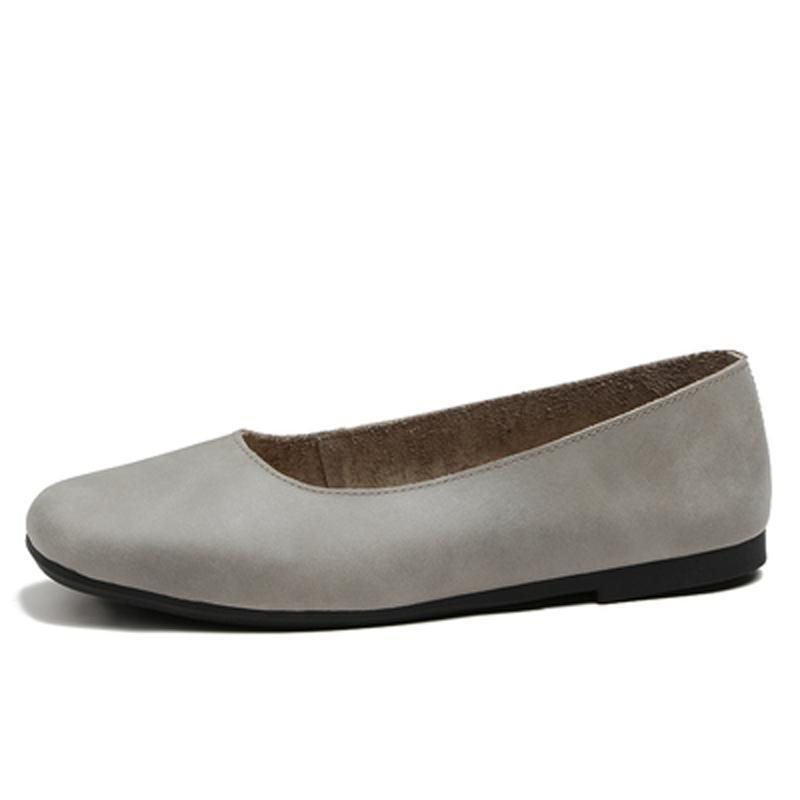 Square Toe Håndlagde Flats Casual Sko 33-41