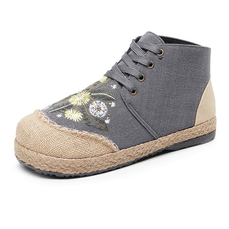 Vår Kvinner Canvas Retro Floral Casual Sko