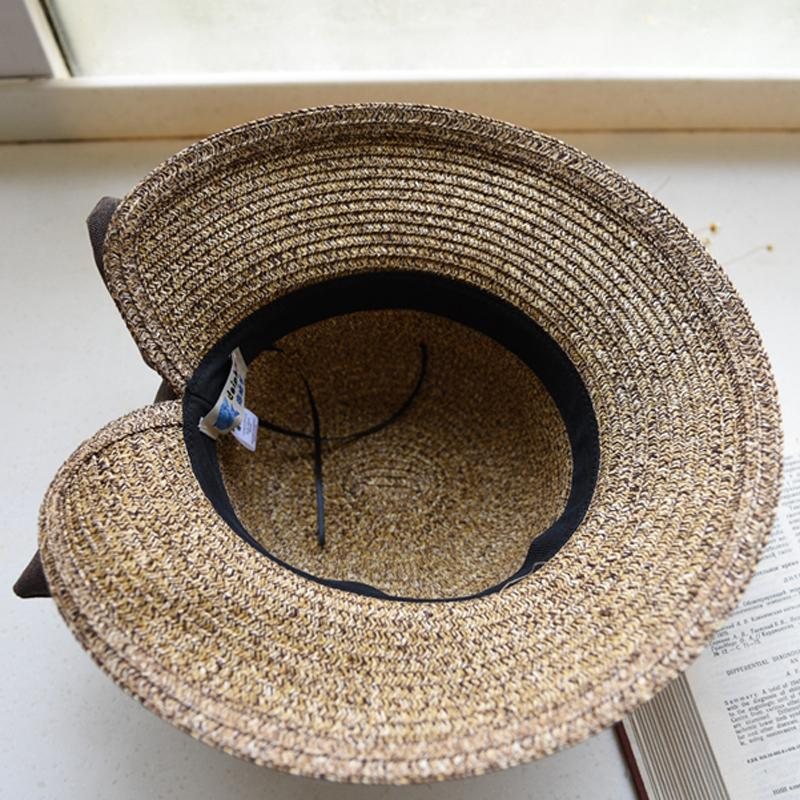 Mote Søt Big Bow Knot Beach Sun Straw Hat