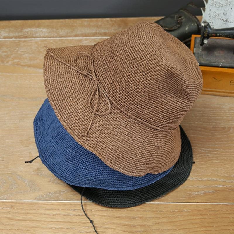 Summer Straw Bowknot Beach Hat