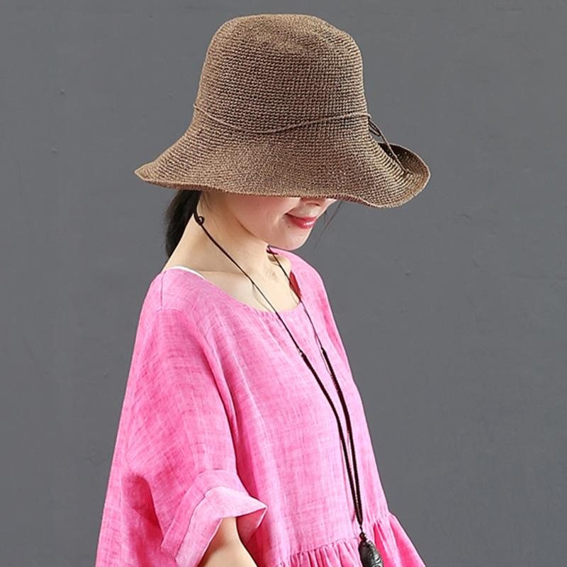 Summer Straw Bowknot Beach Hat